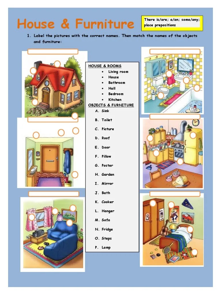 House and Furniture Prepositions of Place There is There Are Consumer jpg (768x1024)