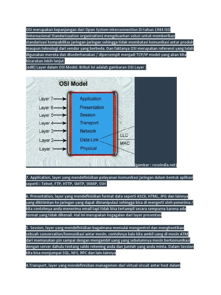 Kepanjangan Dari Osi … . - Safekey