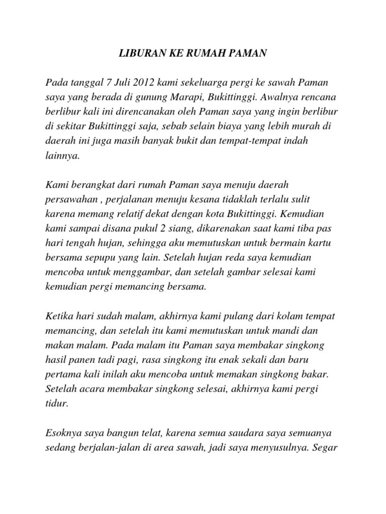 Cerita Liburan Sekolah Dalam Bahasa Arab Dan Artinya