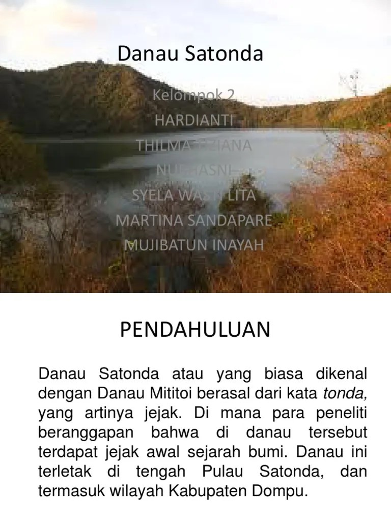 Danau Satonda | PDF