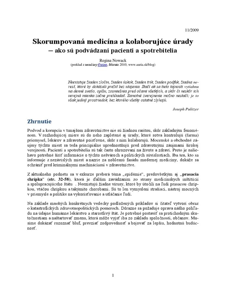 Sa stret?vam s tak?mi n?zormi ako m?? Skorumpovana Medicina Regina Nowack Pdf