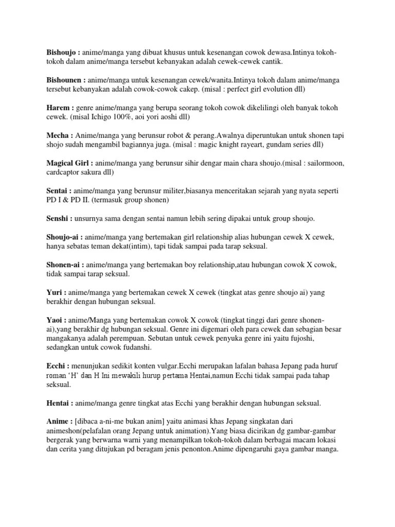 Harem adalah sebuah genre yang cukup populer dan diminati oleh para penggemar. Istilah Anime Pdf