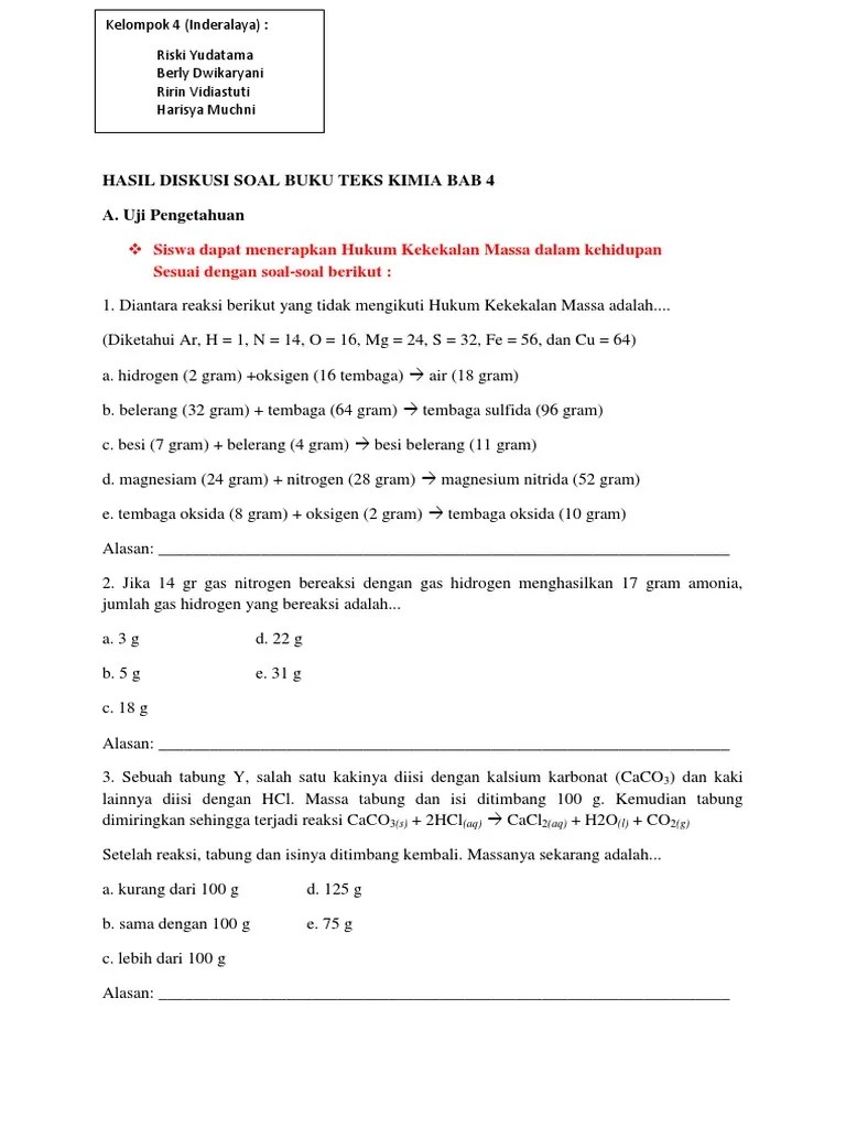 Hasil Diskusi Soal Buku Teks Kelompok 4 | PDF