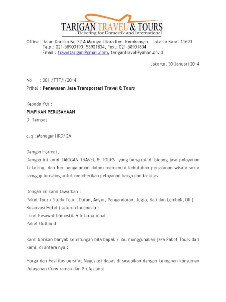 The collection that comprising chosen picture and the best amongst others. Surat Penawaran Tour Dan Travel
