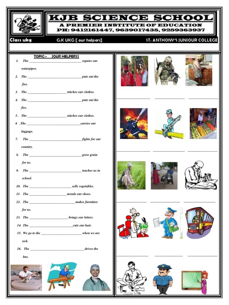 class ukg gk test paper st anthony iiiterm test paper our helpers 2 pdf