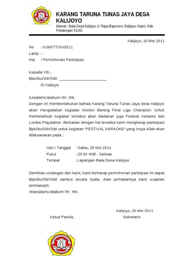 Kepala koperasi dan umkm provinsi kepulauan babel, serta undangan lainnya. Contoh Undangan Sepak Bola Rasanya