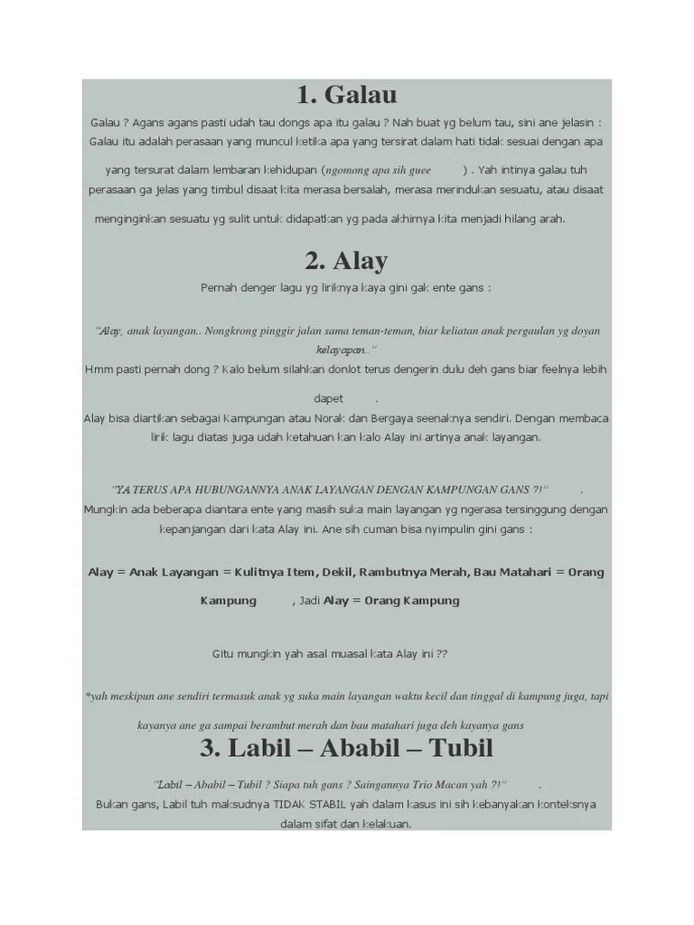 Kata-Kata Alay 2 | PDF