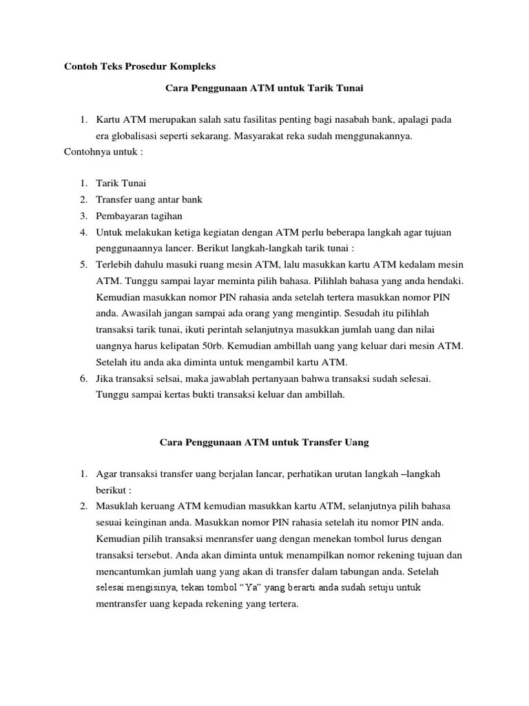 Dalam teks prosedur kompleks, hasil akhir yang akan dicapai terdapat dalam bagian …. Kumpulan Soal Teks Prosedur Kompleks Beinyu Com
