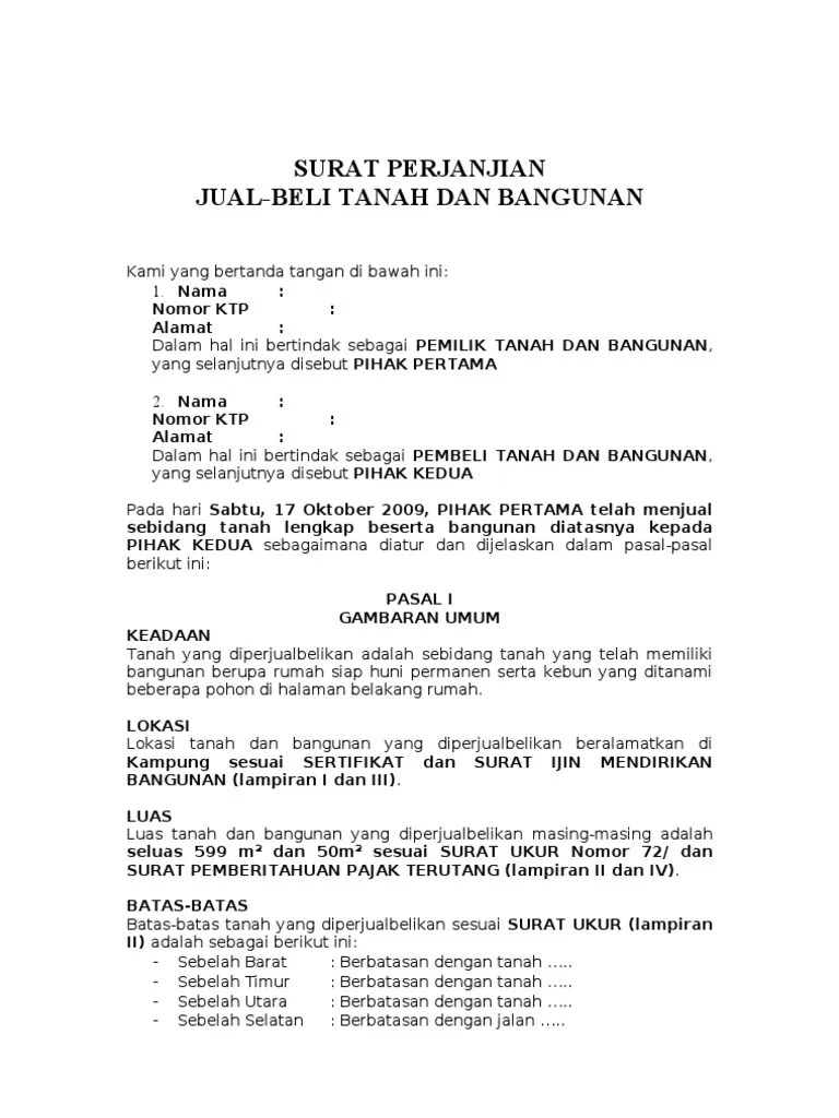 30.000.000 (tiga puluh juta rupiah) akan dibayarkan oleh pihak kedua pada tanggal 14 april 2020. Surat Perjanjian Jual Beli Tanah Dan Bangunan