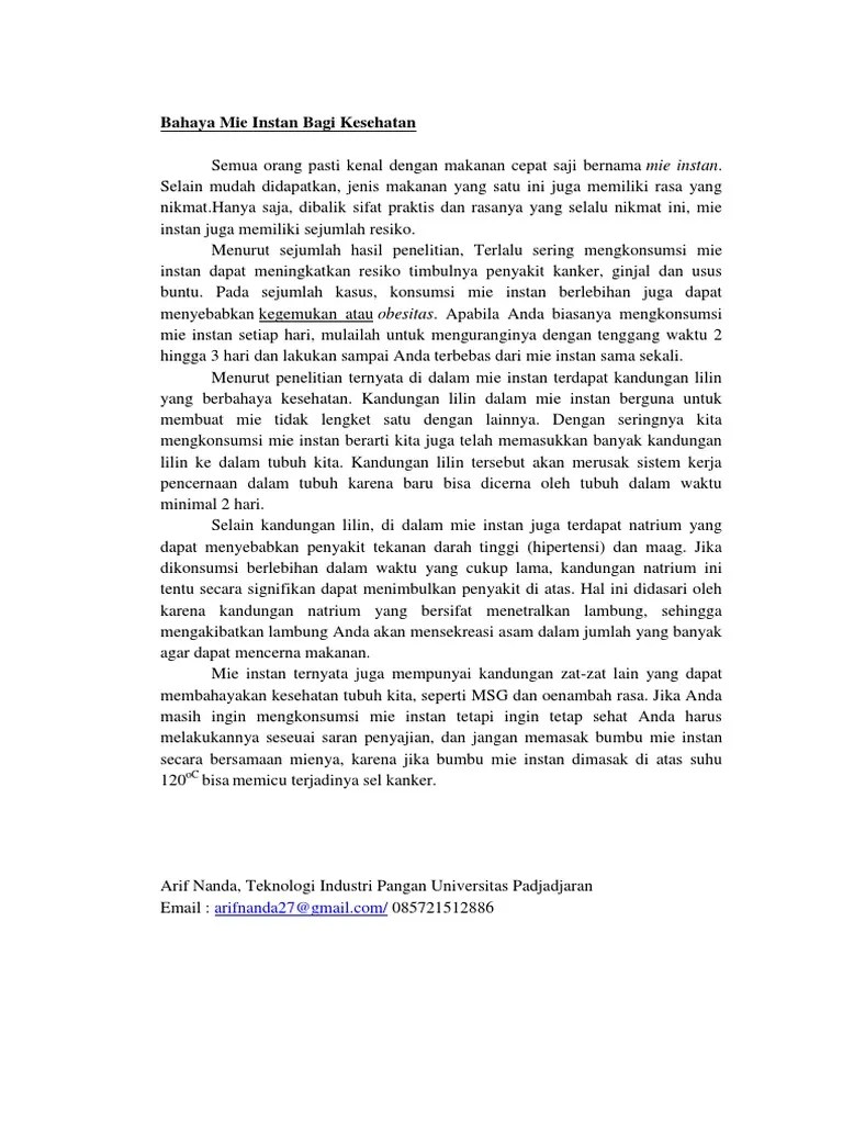 Contoh Artikel Tentang Kesehatan - Aneka Macam Contoh