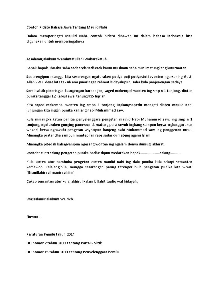 Pidato Bahasa Jawa Tentang Pemilu – Beinyu.com