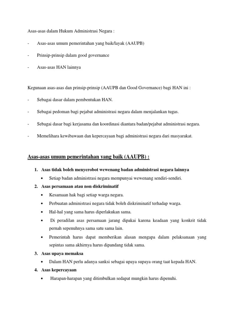 Asas Pemerintahan Yang Baik | PDF