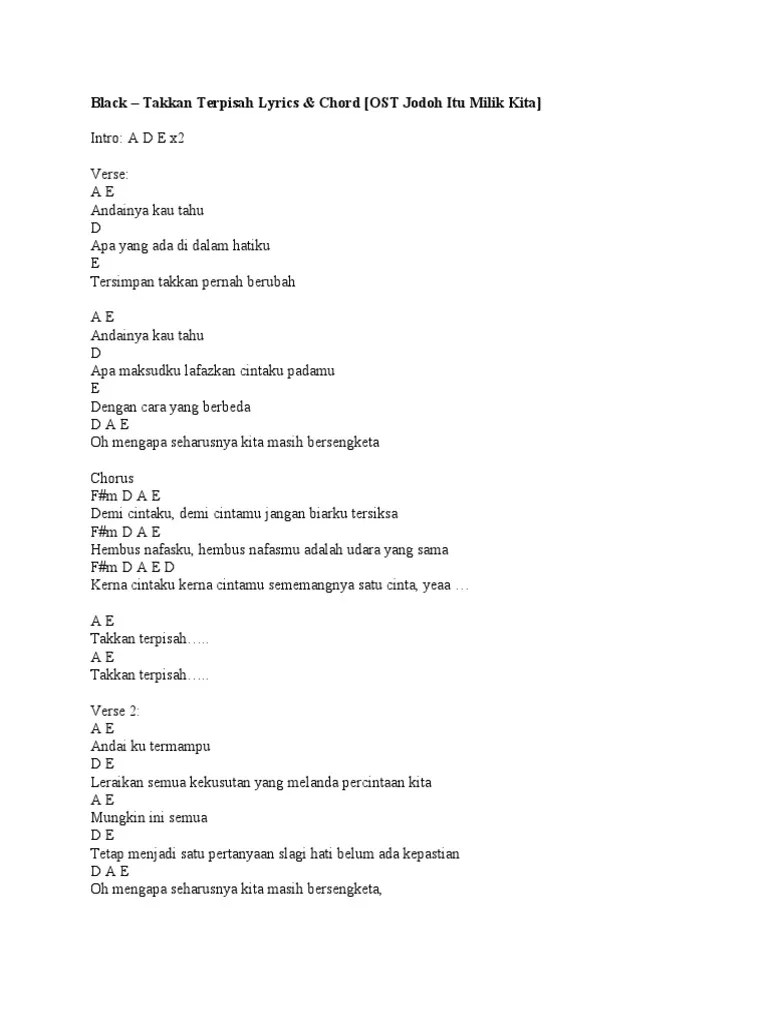 Ke gurun ku ikut denganmu Demi Cintaku Padamu Lirik Dan Chord