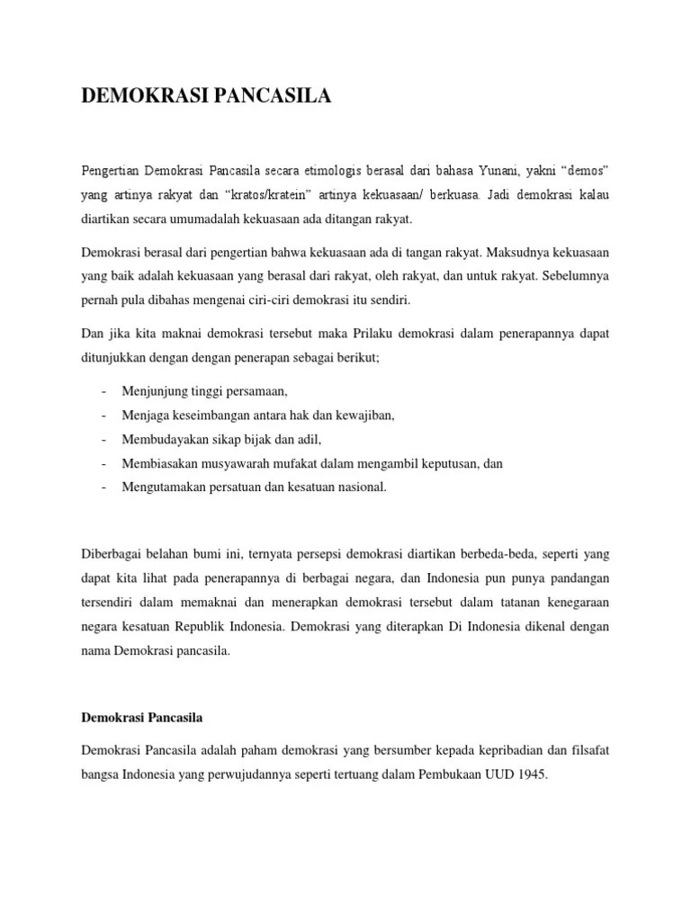 Demokrasi Pancasila | PDF