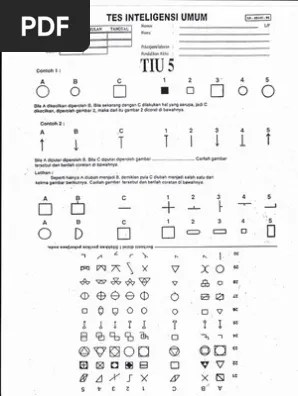 30 soal tes psikotes tiu 5 dan jawabannya soal psikotes inteleigensi umum tiu 5 cara mengerjakan soal psikotes tutorial psikotes. Test Tiu 5 Pdf
