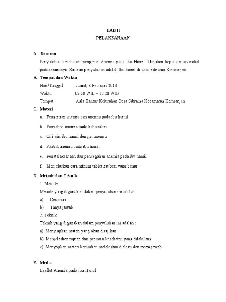 f3 Anemia Pada Ibu Hamil (Kia) | PDF