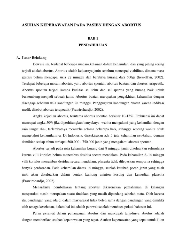 Asuhan Keperawatan Abortus 2 | PDF