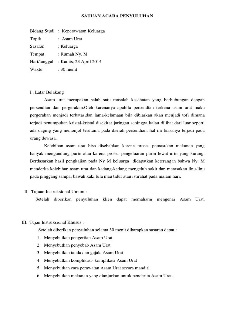 SAP Keluarga Asam Urat | PDF