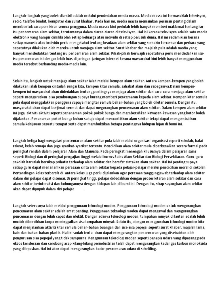 Gambar tentang kebersihan lingkungan, contoh gambar poster tentang. Langkah Alam Sekitar Pdf