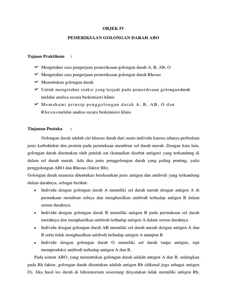 Laporan Serologi Objek IV | PDF