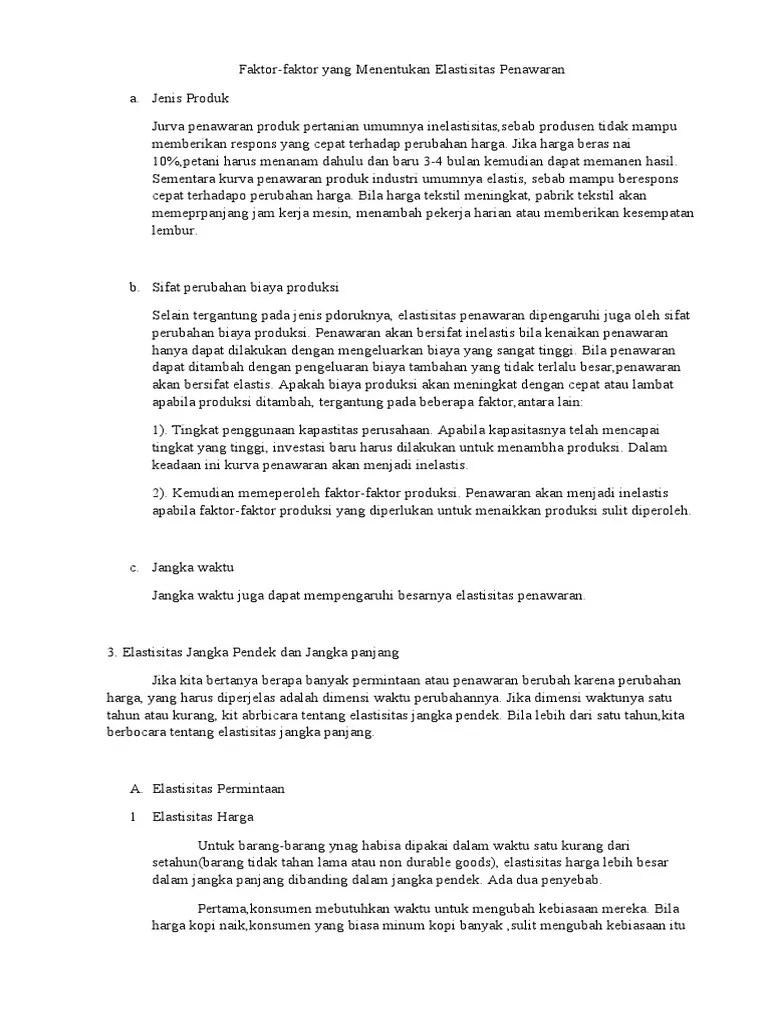 Secara umum, elastisitas adalah suatu pengertian yang menggambarkan derajat. Elastisitas Pdf
