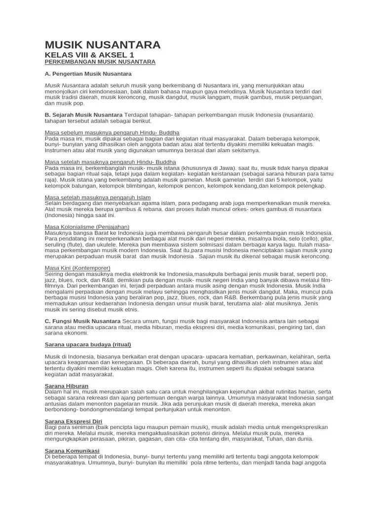 Ciri Ciri Musik Nusantara - Gambar Alat Musik