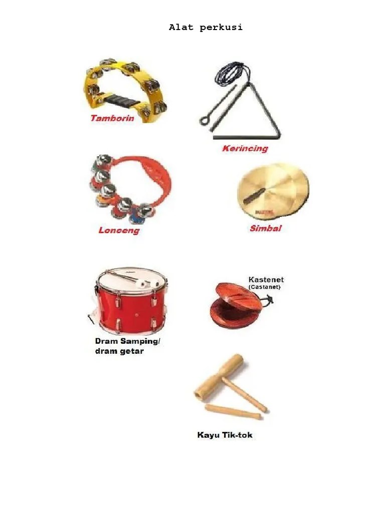 Tambourine tamborin ecek2 import double kerincing tebal nyaring alat alat musik 540370586. Gambar Alat Perkusi Pdf