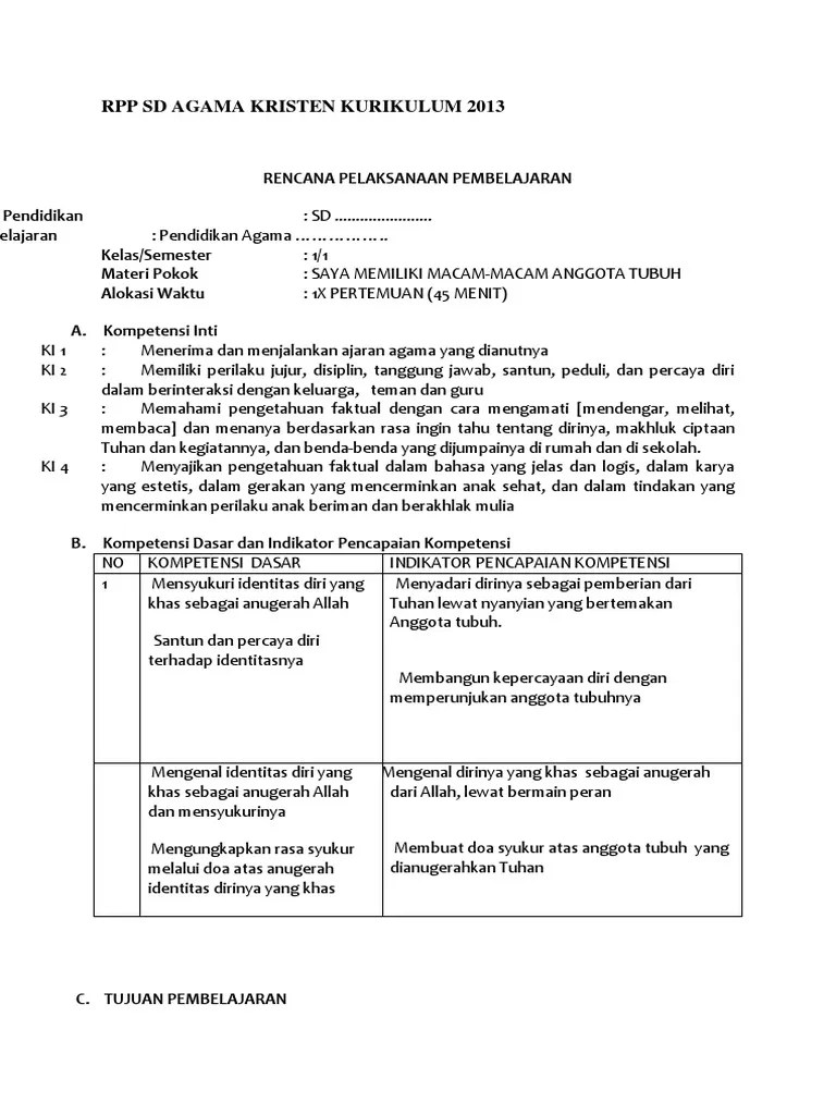 Perangkat pembelajaran kelas 1 sd. Download Rpp Agama Katolik Sd Ilmusosial Id
