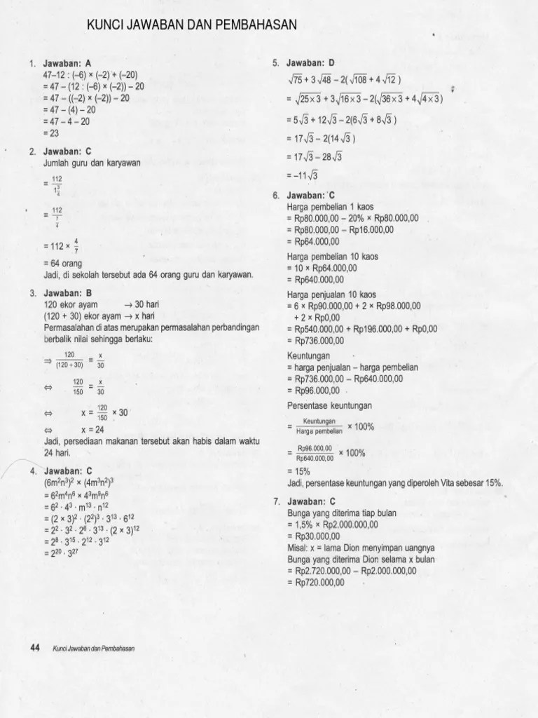 Pada postingan kali ini, saya akan membahas mengenai jenis materi pelajaran yang akan di pelajari khususnya untuk mata pelajaran matematika pada kelas 7 smp yang ada di dalam buku kurikulum 2013 revisi terbaru. Kunci Jawaban Matematika Kelas Ix Pdf