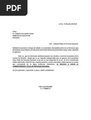Cuando se necesita aclarar la división geogréfica, se escribe coma (,) después de la ciudad y a continuación la división geográfica. Carta Solicitud Lic Roberto Ivan Aguilar Gomez Pdf