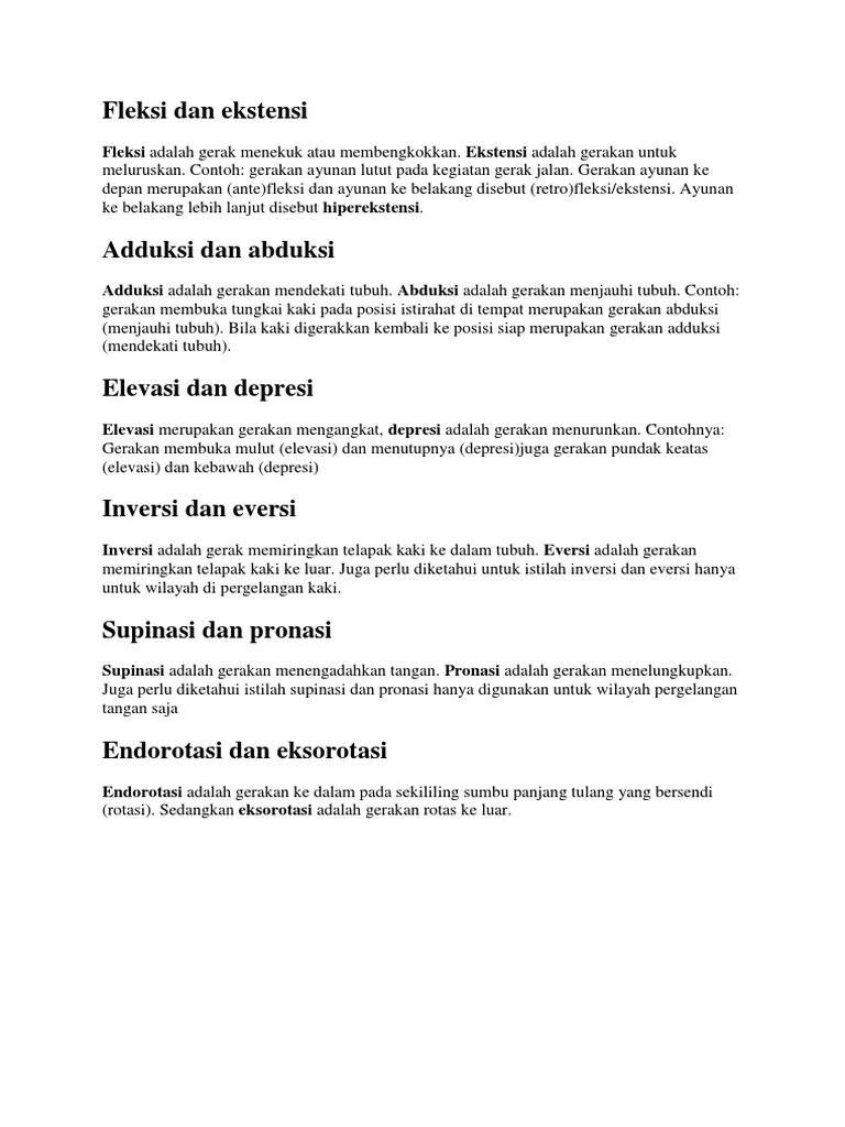 Fleksi Dan Ekstensi | PDF