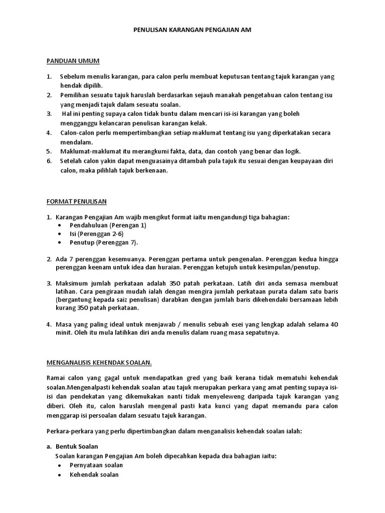 Koleksi soalan percubaan pengajian am penggal 1 stpm semester 1. Contoh Esei Pengajian Am Ziondsx