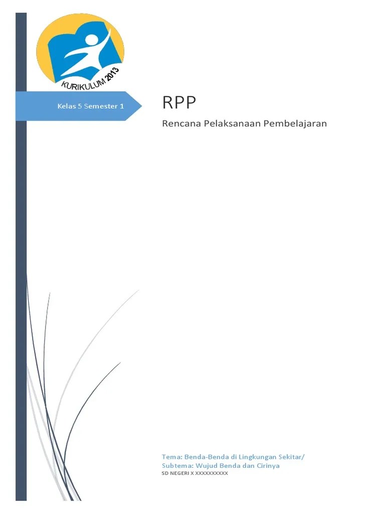 269 f rpp kelas 5 tema 5 : RPP Kelas 5 - Tema 1 Subtema 1.pdf