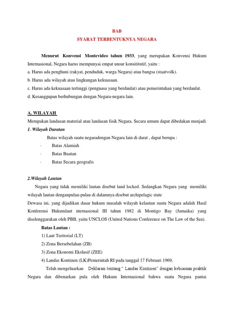 Syarat Syarat Terbentuknya Suatu Negara – Belajar