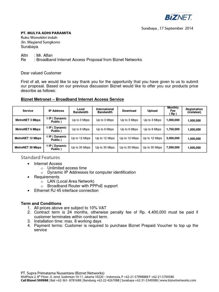 Последние твиты от metronet business (@metronetbiz). Penawaran Metronet Pt Mulya Adhi Paramita Data Rate Units Internet Access