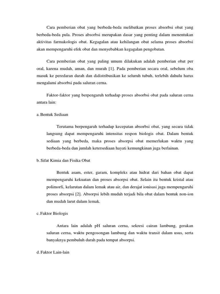 Cara Pemberian Obat Yang Berbeda | PDF