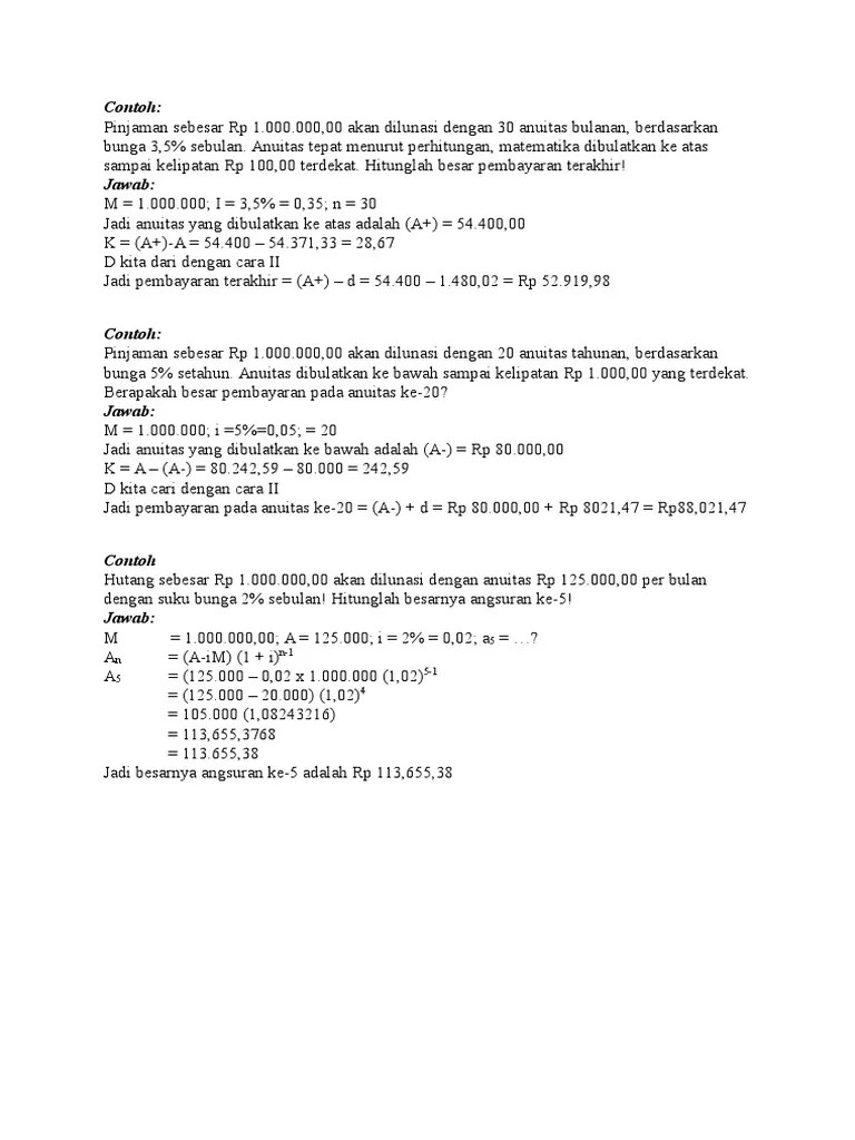 Contoh Soal Anuitas | PDF