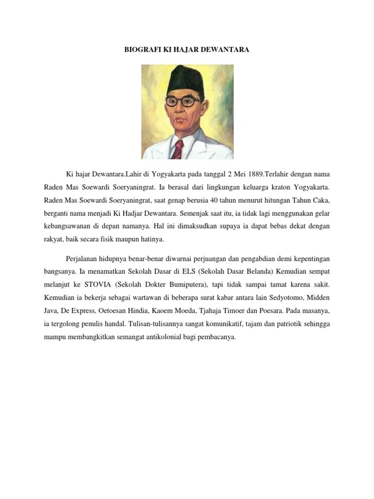 6) peserta didik membaca teks cerita biografi ki hajar dewantara. Teks Biografi Ki Hajar Dewantara Singkat Tulisan