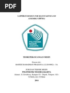 Hafidz Ramadhan Pradana TEORI PERANCANGAN MESIN PDF | PDF