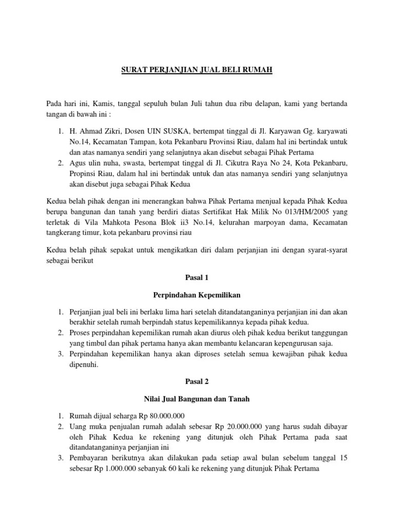 1 surat perjanjian jual beli tanah2 surat perjanjian jual beli tanah saya yang bertanda tangan di bawah ini: Contoh Surat Perjanjian Jual Beli Tanah Dengan Uang Muka Contoh Seputar Surat