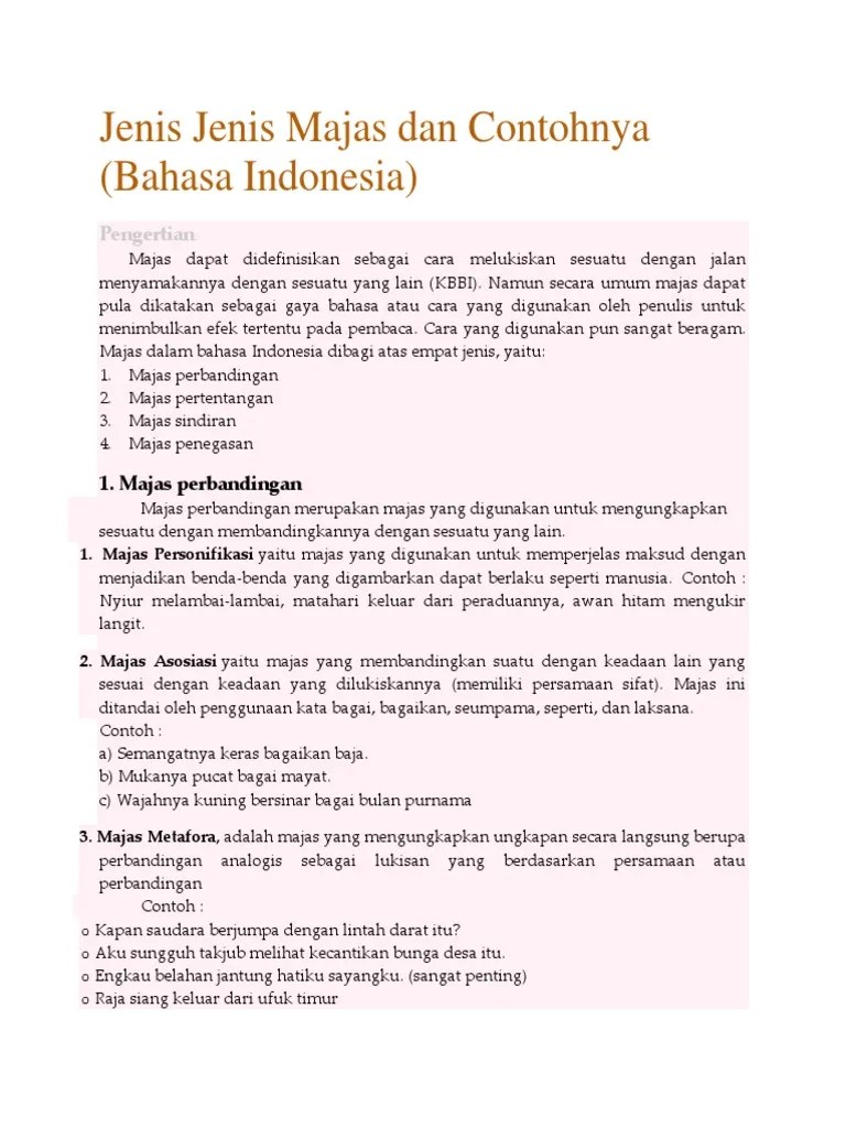 Apa Itu Majas Personifikasi Dan Contohnya - Revisi Id