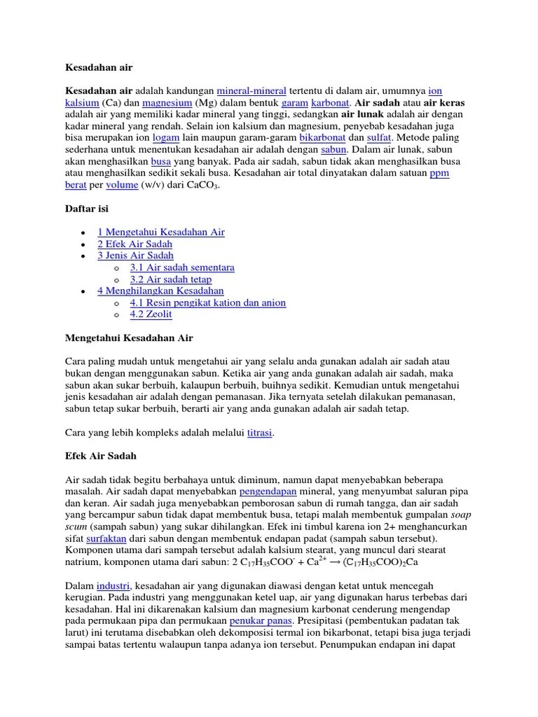 Kesadahan Air | PDF