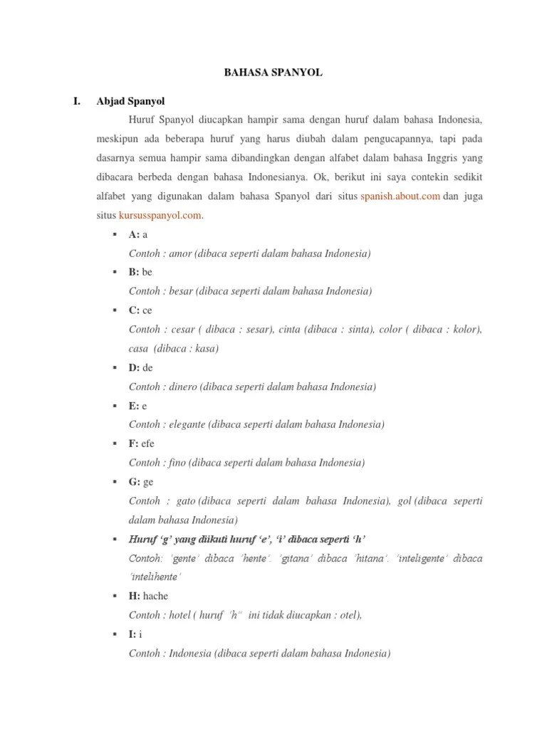 Bahasa Spanyol | PDF