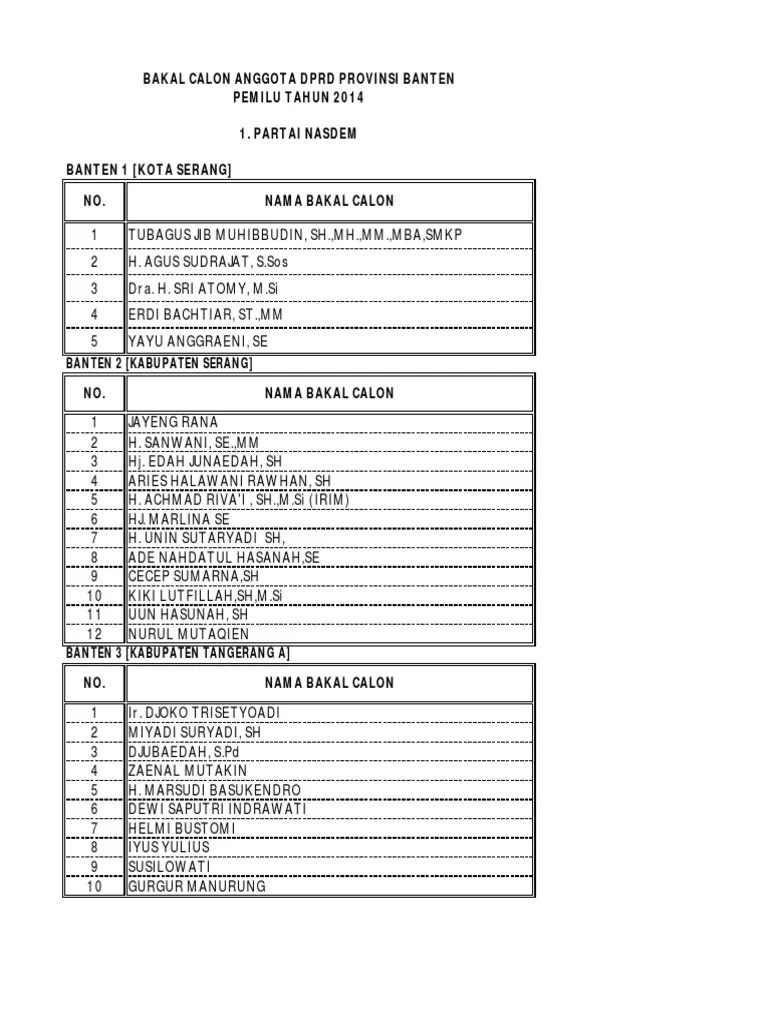 Rekap Caleg - Upload2 PDF | PDF