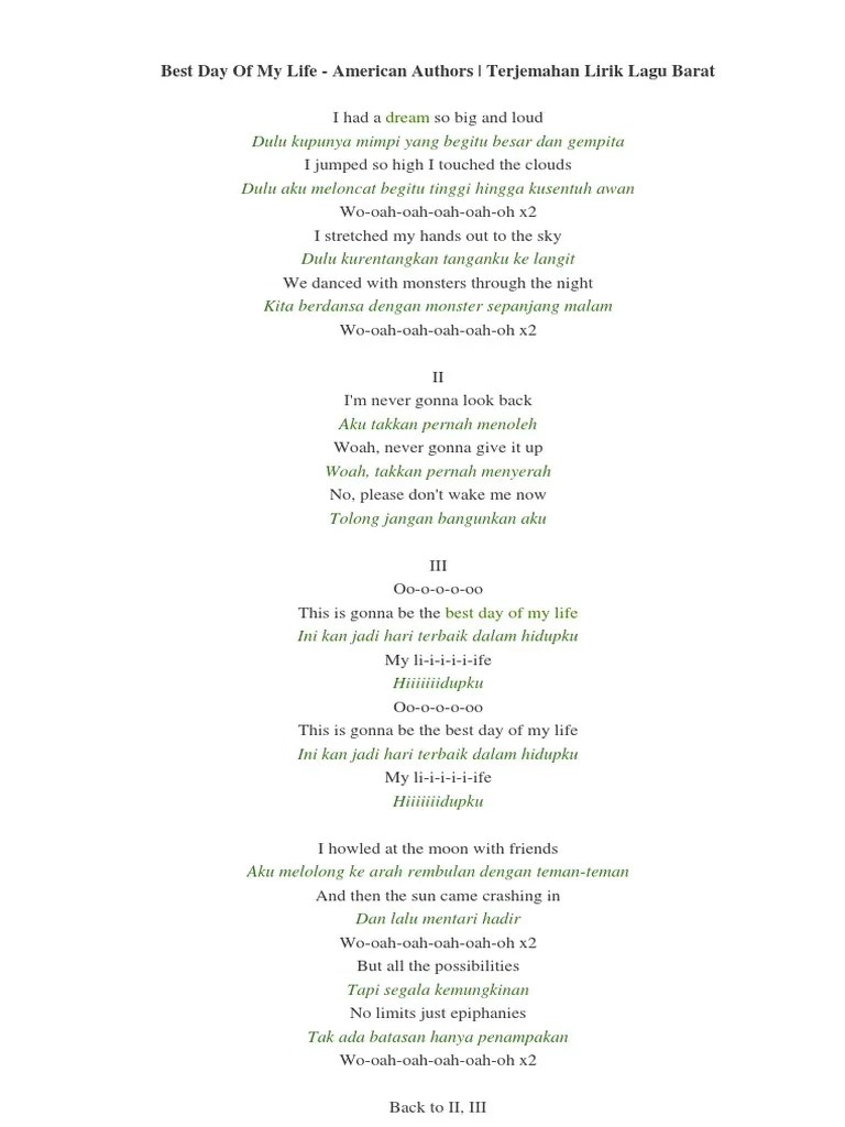 Best Day of My Life | PDF | Alam