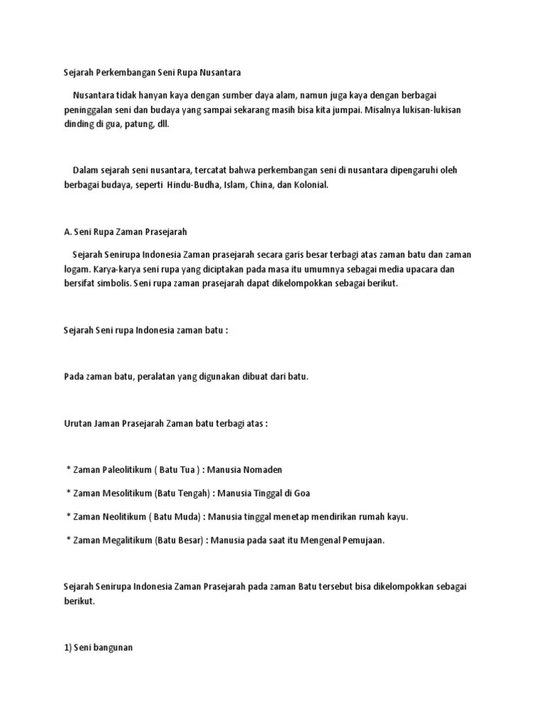 Seni rupa pada zaman islam seni rupa islam adalah seni rupa yang. Seni Rupa Nusantara Pdf