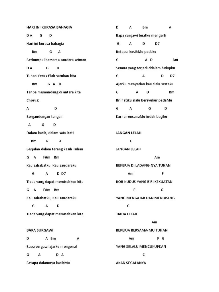 Sungguh 'ku bangga bapa punya allah seperti engkau sungguh 'ku bangga yesus atas s'gala pengorbananmu. Teks Lagu Rohani Pdf