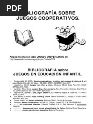 Está compuesta de 8 sesiones en base al juego cooperativo y . 10 Bibliografc3ada Sobre Juegos Cooperativos Pdf Archivo De Computadora Software Utilitario