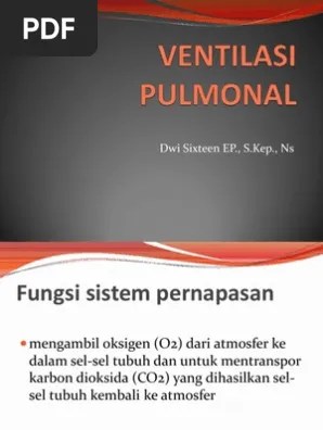 Ventilasi Pulmonal | PDF