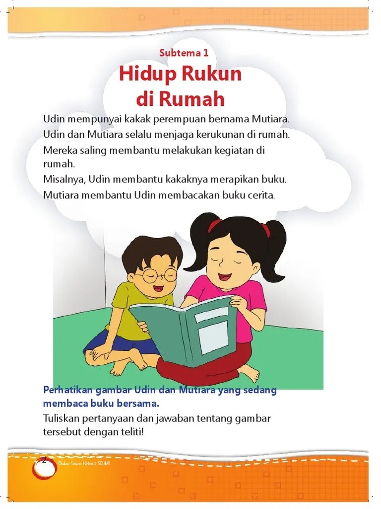 Kelas 2 Tema 1 Subtema 1 | PDF